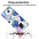 For Xiaomi Redmi 10X 5G Shockproof Painted TPU Protective Case(Blue White Rose)