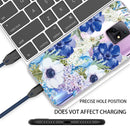 For Xiaomi Redmi 10X 5G Shockproof Painted TPU Protective Case(Blue White Rose)