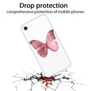 For iPhone SE 2022 / SE 2020 / 8 / 7 Pattern TPU Protective Case(Red Butterfly)