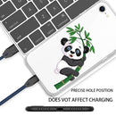 For iPhone SE 2022 / SE 2020 / 8 / 7 Pattern TPU Protective Case(Panda Climbing Bamboo)