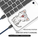 For iPhone SE 2022 / SE 2020 / 8 / 7 Pattern TPU Protective Case(Laughing Cat)