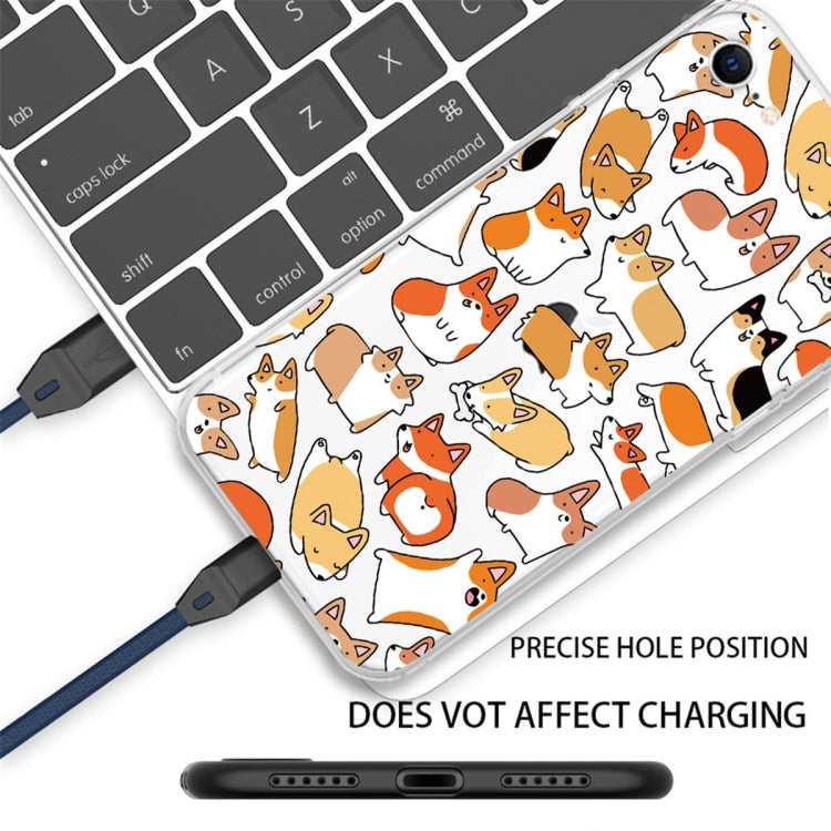 For iPhone SE 2022 / SE 2020 / 8 / 7 Pattern TPU Protective Case(Many Corgi)