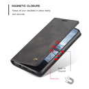 For Samsung Galaxy A21S CaseMe-013 Multifunctional Retro Frosted Horizontal Flip Leather Case with Card Slot & Holder & Wallet(Black)