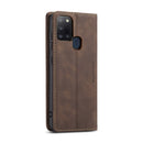 For Samsung Galaxy A21S CaseMe-013 Multifunctional Retro Frosted Horizontal Flip Leather Case with Card Slot & Holder & Wallet(Coffee)