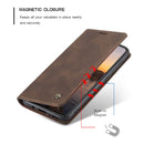 For Samsung Galaxy A21S CaseMe-013 Multifunctional Retro Frosted Horizontal Flip Leather Case with Card Slot & Holder & Wallet(Coffee)