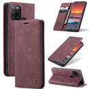 For Samsung Galaxy A21S CaseMe-013 Multifunctional Retro Frosted Horizontal Flip Leather Case with Card Slot & Holder & Wallet(Wine Red)