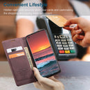 For Samsung Galaxy A21S CaseMe-013 Multifunctional Retro Frosted Horizontal Flip Leather Case with Card Slot & Holder & Wallet(Wine Red)