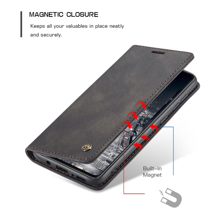 For Samsung Galaxy A31 CaseMe-013 Multifunctional Retro Frosted Horizontal Flip Leather Case with Card Slot & Holder & Wallet(Black)
