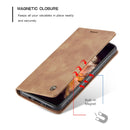 For Samsung Galaxy A31 CaseMe-013 Multifunctional Retro Frosted Horizontal Flip Leather Case with Card Slot & Holder & Wallet(Brown)