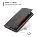 For Samsung Galaxy A41 CaseMe-013 Multifunctional Retro Frosted Horizontal Flip Leather Case with Card Slot & Holder & Wallet(Black)