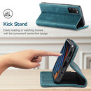 For Samsung Galaxy A41 CaseMe-013 Multifunctional Retro Frosted Horizontal Flip Leather Case with Card Slot & Holder & Wallet(Blue)
