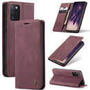 For Samsung Galaxy A41 CaseMe-013 Multifunctional Retro Frosted Horizontal Flip Leather Case with Card Slot & Holder & Wallet(Wine Red)