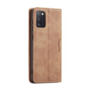 For Samsung Galaxy A41 CaseMe-013 Multifunctional Retro Frosted Horizontal Flip Leather Case with Card Slot & Holder & Wallet(Brown)