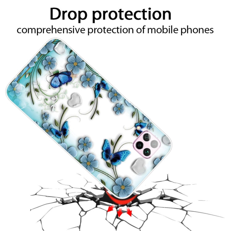 For Huawei P40 lite / nova 6 SE Shockproof Painted TPU Protective Case(Chrysanthemum Butterfly)