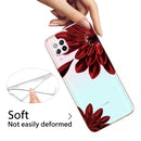 For Huawei P40 lite / nova 6 SE Shockproof Painted TPU Protective Case(Red Flower)