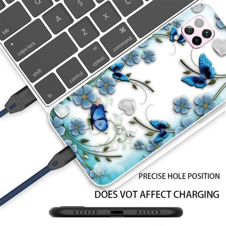 For Huawei P40 lite E / Y7p Shockproof Painted TPU Protective Case(Chrysanthemum Butterfly)