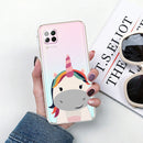 For Huawei P40 lite E / Y7p Shockproof Painted TPU Protective Case(Fat Unicorn)