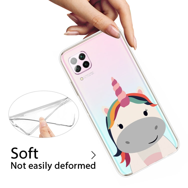 For Huawei P40 lite E / Y7p Shockproof Painted TPU Protective Case(Fat Unicorn)