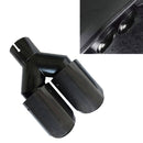 Car Glossy Equal Length Type Y-type Double Outlets Carbon Fiber Exhaust Pipe Tail Throat, Air Inlet Diameter:57mm