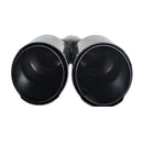 Car Glossy Equal Length Type Y-type Double Outlets Carbon Fiber Exhaust Pipe Tail Throat, Air Inlet Diameter:63mm
