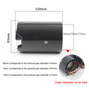 Car Modified Matte Surface Exhaust Pipe Carbon Fiber Tail Throatfor BMW M2 / M3 / M4 / M5, Outer Diameter of Air Inlet:73mm
