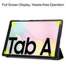 For Samsung Galaxy Tab A7 2020 T500 Custer Texture Horizontal Flip Leather Case with Three-folding Holder & Sleep / Wake-up Function(Black)