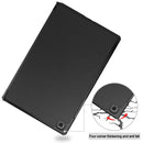 For Samsung Galaxy Tab A7 2020 T500 Custer Texture Horizontal Flip Leather Case with Three-folding Holder & Sleep / Wake-up Function(Black)