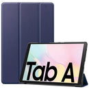 For Samsung Galaxy Tab A7 2020 T500 Custer Texture Horizontal Flip Leather Case with Three-folding Holder & Sleep / Wake-up Function(Dark Blue)