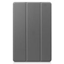 For Samsung Galaxy Tab A7 2020 T500 Custer Texture Horizontal Flip Leather Case with Three-folding Holder & Sleep / Wake-up Function(Grey)