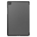 For Samsung Galaxy Tab A7 2020 T500 Custer Texture Horizontal Flip Leather Case with Three-folding Holder & Sleep / Wake-up Function(Grey)