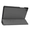 For Samsung Galaxy Tab A7 2020 T500 Custer Texture Horizontal Flip Leather Case with Three-folding Holder & Sleep / Wake-up Function(Grey)