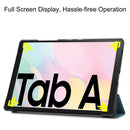 For Samsung Galaxy Tab A7 2020 T500 Custer Texture Horizontal Flip Leather Case with Three-folding Holder & Sleep / Wake-up Function(Dark Green)
