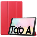 For Samsung Galaxy Tab A7 2020 T500 Custer Texture Horizontal Flip Leather Case with Three-folding Holder & Sleep / Wake-up Function(Red)