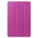 For Samsung Galaxy Tab S7 T870 Custer Texture Horizontal Flip Leather Case with Three-folding Holder & Sleep / Wake-up Function(Purple)