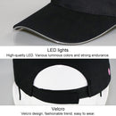 LED Luminous Baseball Cap Male Outdoor Fluorescent Sunhat, Style: Battery, Color:Black Hat Colorful Light