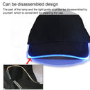 LED Luminous Baseball Cap Male Outdoor Fluorescent Sunhat, Style: Battery, Color:Black Hat Colorful Light