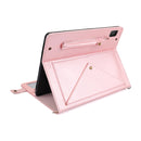 For Samsung Galaxy Tab S6 Lite P610/P615 Envelope Horizontal Flip PU Leather Case with Card Slots & Pen Slots & Holder & Wallet & Photo Frame & Shoulder Strap(Rose Gold)