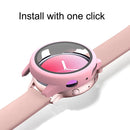 For Samsung Galaxy Watch Active 2 44mm PC Protective Case with Tempered Glass Film(Black)