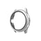 For Samsung Galaxy Watch Active 2 44mm PC Protective Case with Tempered Glass Film(Silver)