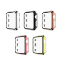 For Apple Watch Series 3 & 2 & 1 42mm Electroplated PC Case + Tempered Film Integrated Protective Cover(Silver)