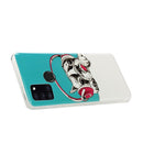 For Samsung Galaxy A21s Luminous TPU Mobile Phone Protective Case(Headset Dog)
