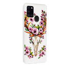 For Samsung Galaxy A21s Luminous TPU Mobile Phone Protective Case(Flower Deer)