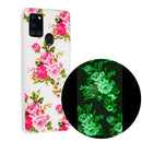 For Samsung Galaxy A21s Luminous TPU Mobile Phone Protective Case(Rose Flower)