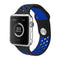 For Apple Watch Series 7 41mm / 6 & SE & 5 & 4 40mm / 3 & 2 & 1 38mm Sport Silicone Watch Band Standard Edition(Black Blue)