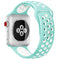 For Apple Watch Series 7 45mm / 6 & SE & 5 & 4 44mm / 3 & 2 & 1 42mm Sport Silicone Watch Band Standard Edition(White Green)