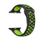 For Apple Watch Series 7 45mm / 6 & SE & 5 & 4 44mm / 3 & 2 & 1 42mm Sport Silicone Watch Band Standard Edition(Black Green)