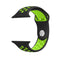 For Apple Watch Series 7 45mm / 6 & SE & 5 & 4 44mm / 3 & 2 & 1 42mm Sport Silicone Watch Band Standard Edition(Black Green)