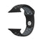 For Apple Watch Series 7 45mm / 6 & SE & 5 & 4 44mm / 3 & 2 & 1 42mm Sport Silicone Watch Band Standard Edition(Black Grey)