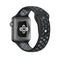For Apple Watch Series 7 45mm / 6 & SE & 5 & 4 44mm / 3 & 2 & 1 42mm Sport Silicone Watch Band Standard Edition(Black Grey)