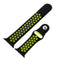 For Apple Watch Series 7 45mm / 6 & SE & 5 & 4 44mm / 3 & 2 & 1 42mm Sport Silicone Watch Band Standard Edition(Black Yellow)